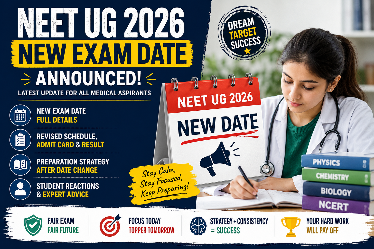 NEET UG 2026 New Exam Date Announced – Full Details, Latest Updates & Preparation Guide